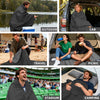 KawaGebo Kamp Outdoor Waterproof Blanket, Foldable Fleece Stadium Blanket for Outdoor Sports Event, Camping, Concerts, Car, Pet, Picnics - Windproof, Wearable, Machine Washable 80" x 58" - Black